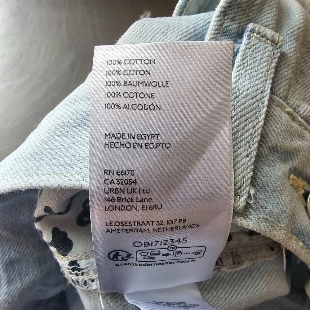 Free People Cut Off Shorts Womens 25 Raw Hem Button Fly Denim We The Free Boho - Picture 6 of 7